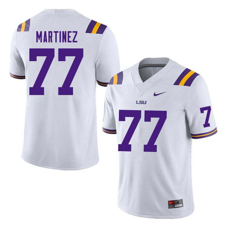 Men #77 Marlon Martinez LSU Tigers College Football Jerseys Sale-White